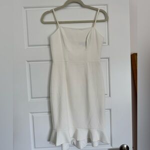 French Connection White Ruffle Dress
